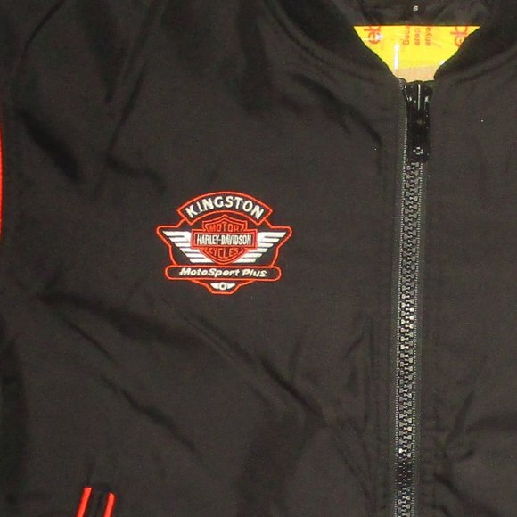 HARLEY DAVIDSON Full Zip Men's Black Lightweight Jacket, Windbreaker Size S - Picture 2 of 7